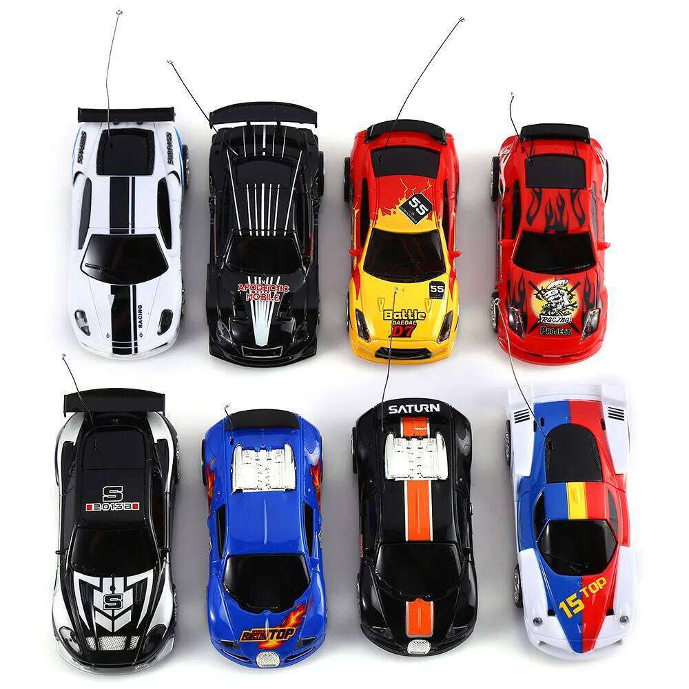 Multicolor Coke Can Mini Speed Sport RC Radio Remote Control Vehicle Micro Racing Car Toy Gift For Child-random indoor racer C260305