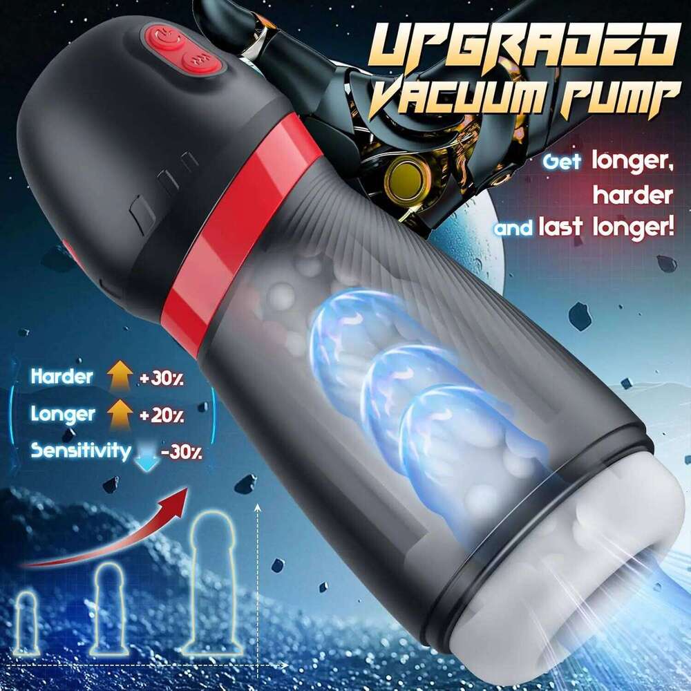 Male Masturbator 9 Sucking Vibrating Modes Blowjob Sex Toys App Control Penis Pump 3D Textured Sleeve Pocket Pussy for 18+ Men W260305