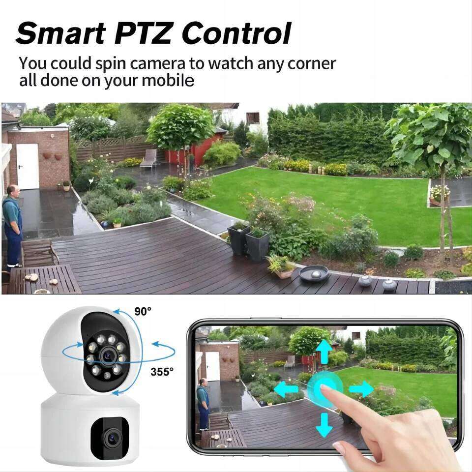 Tuya 8MP WiFi IP Dual Lens Baby Monitor Color Night Vision Human Automatic Tracking Video Smart Home Surveillance Camera 26W0306
