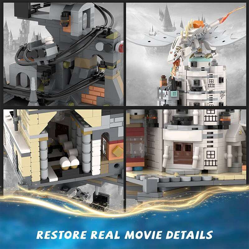 Wizard Tower Magic World Dragon MOC Building Bricks Set Blocks Toys For Kids Children Adult Birthday Gifts 1056pcs Gringottses Z260305