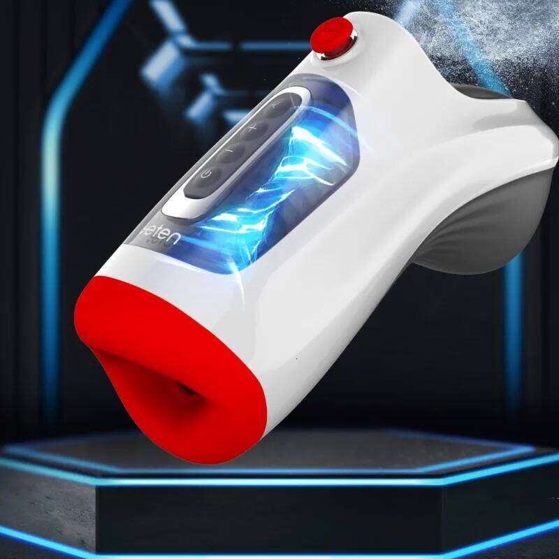 2021 New Upgrade Real Oral Blowjob Male Masturbator Deep Throat Air Control Vacuum Sucking Vibrating Machine Sex Toy For Men W260305