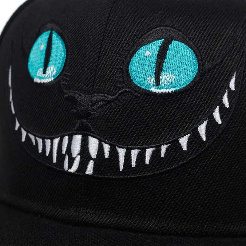 2024 New Unisex Cartoon Cat Embroidery Hip hop Hats Spring Autumn Outdoor Adjustable Casual Baseball Caps Sunscreen Hat S260306