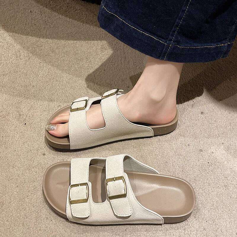 Litfun Fashion Sandals With Adjustable Buckle Platform Outdoors Slids Designed Leisure Women's Summer Slippers