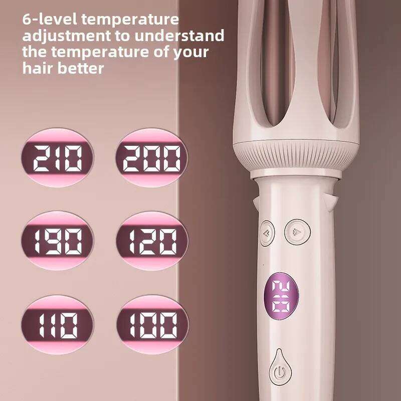 Advanced Iron New Hair Curler with LED Display Anti-Tangle & Auto-Off Protable Curling Wand for Home and Travel Use 26Y0306