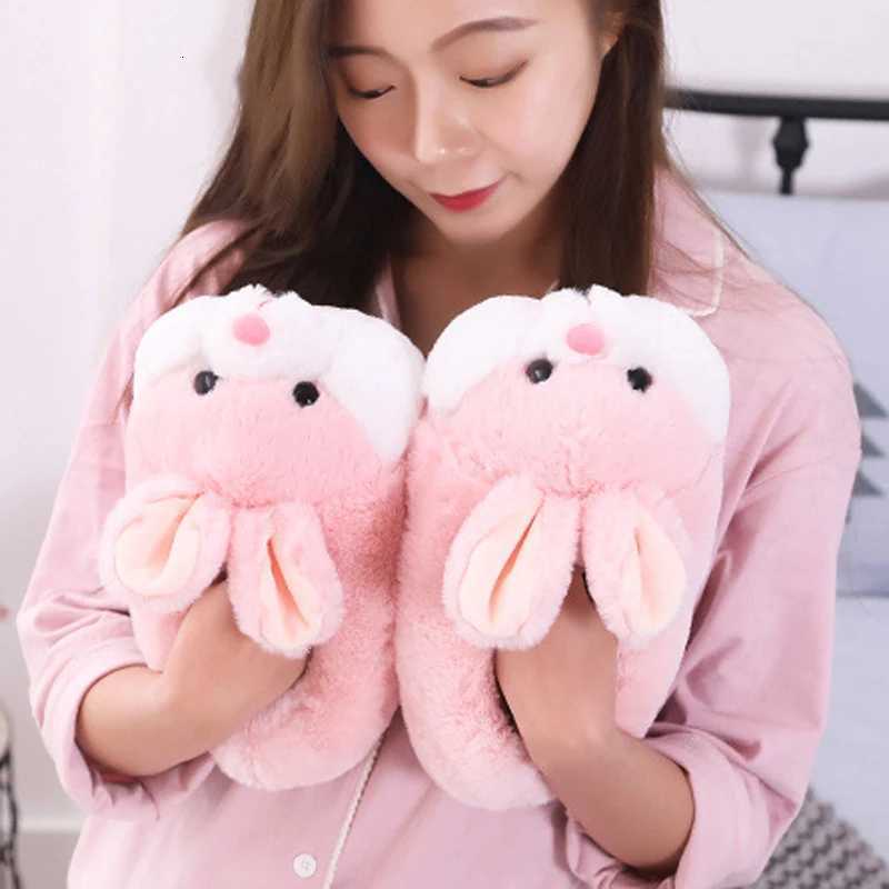 House Slipper Cloud Womens Rabbit Winter Warm Plush Indoor household Casual Flat Female Home shoes Sneaker Footwear Flip Flops S260305