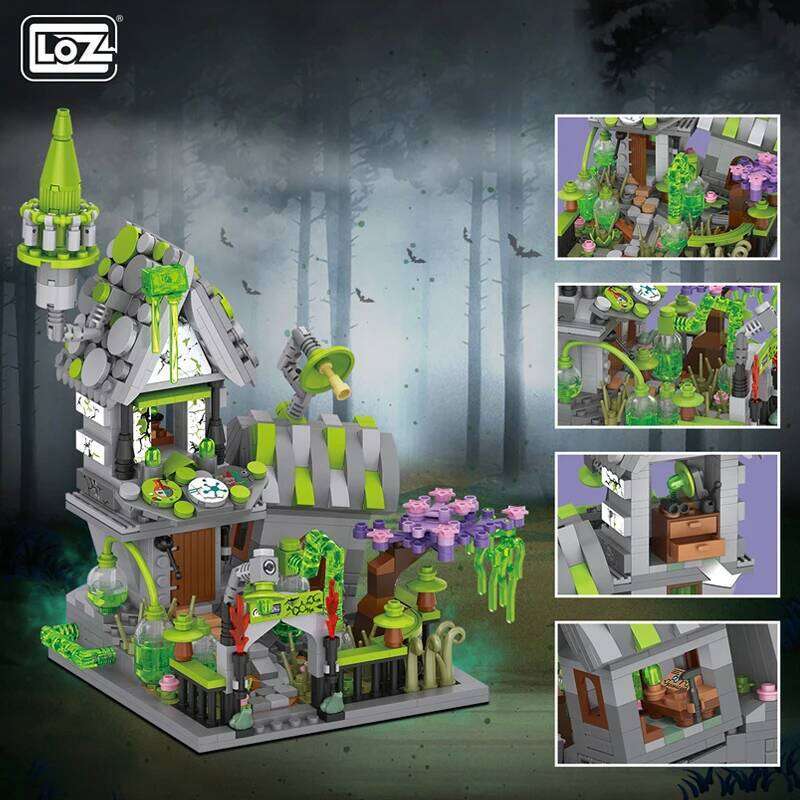 Halloween Toys Building Blocks Assembly Pumpkin Ghost House Witch Science Monster Friend Party Decor Model Kids Gifts Z260305