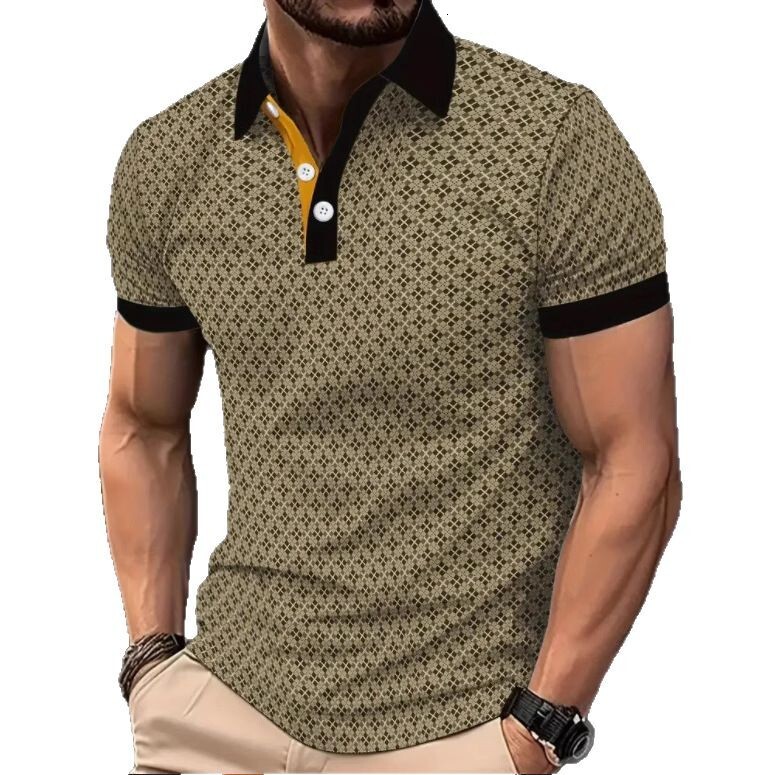 Luxury Brand Designer Clothes 2025 European And American Casual Men's Short Sleeve Polo Shirt Fashion 3D Printed Turn-Down Collar Polo Shirt Men&