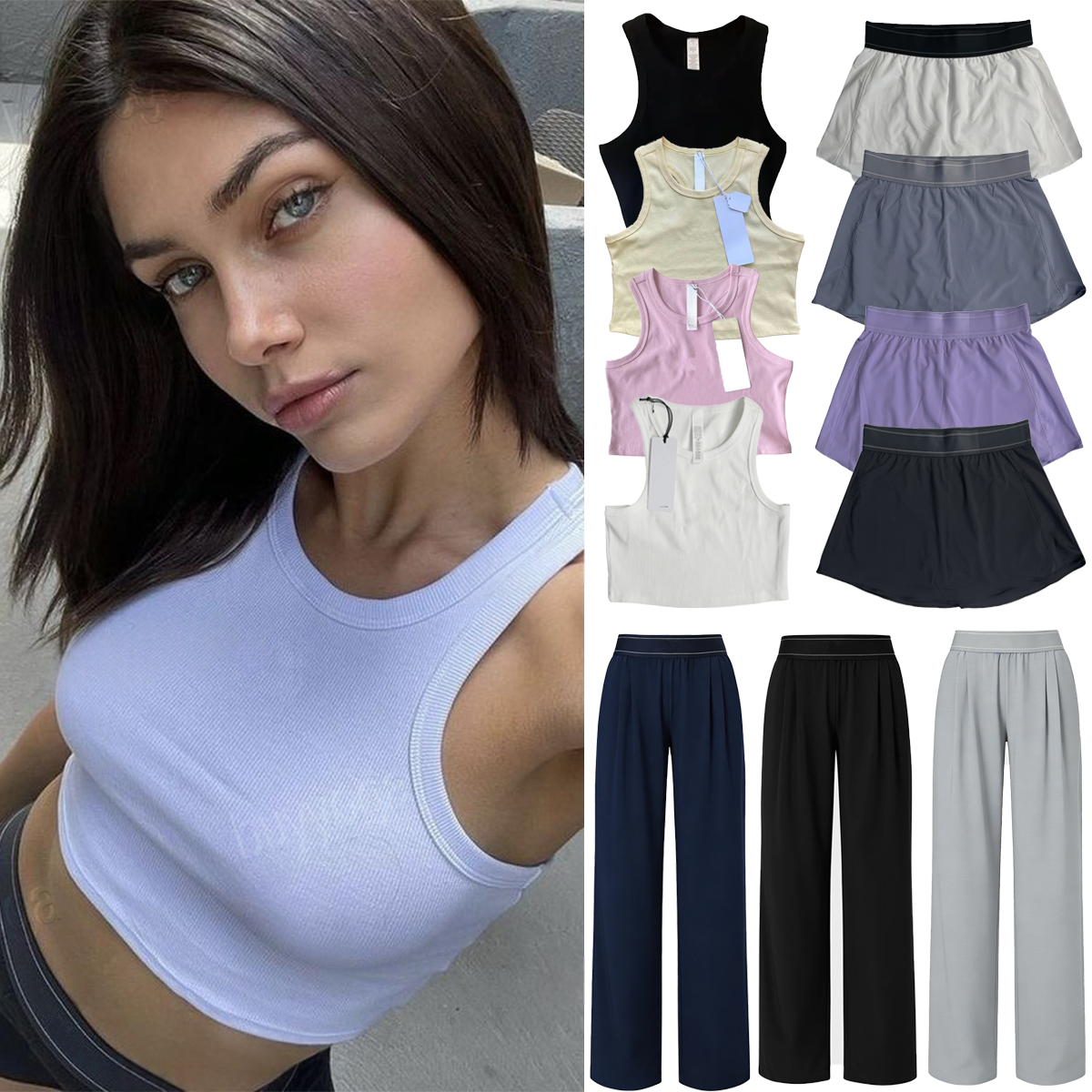 Women's Designer Pants Suit Up Trouser Pant Regular High Waist Pursuit Loose Yogawomen Wide Leg Haul Sets Sports Outfit Sweatpants aloismness sets women clothes