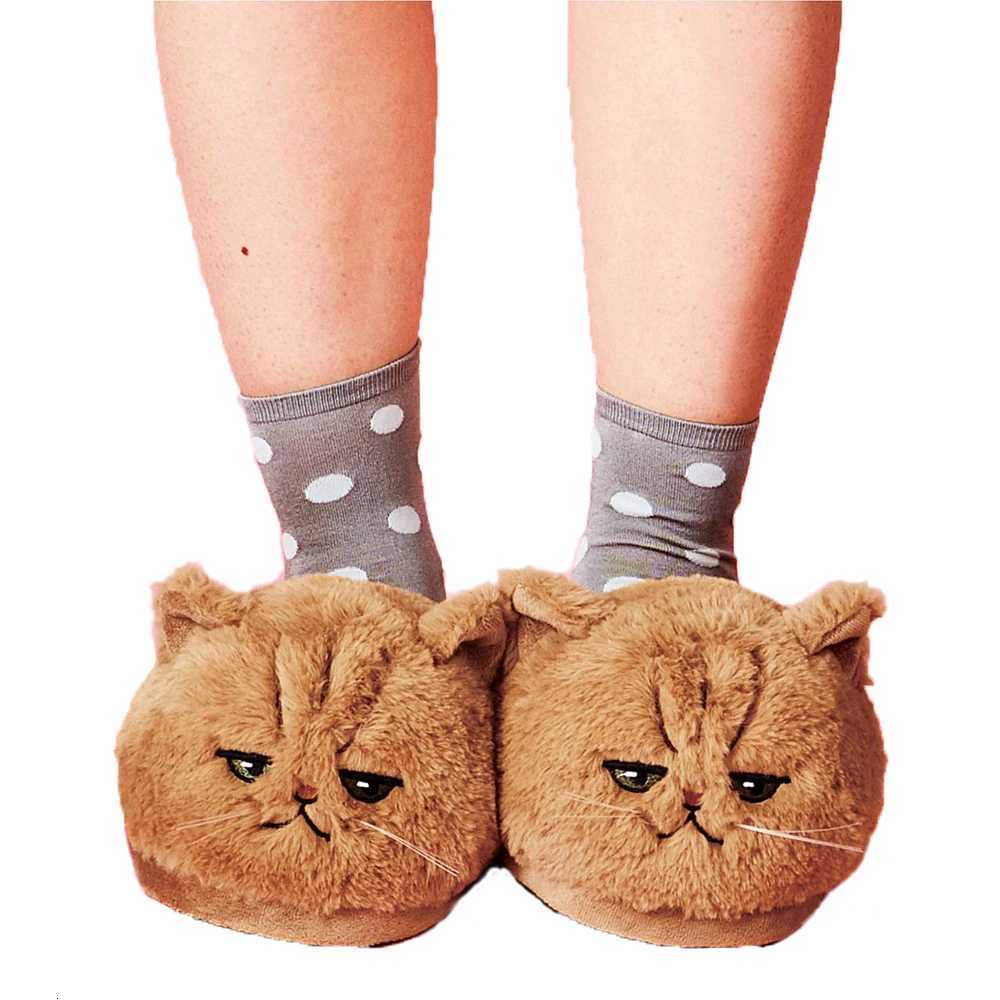 DROPSHIPPING New arrival Millffy Cute PLUSH KITTEN SOFT ANIMAL Cat Women Plush Slippers Ladies home BEDROOM Slippers S260305
