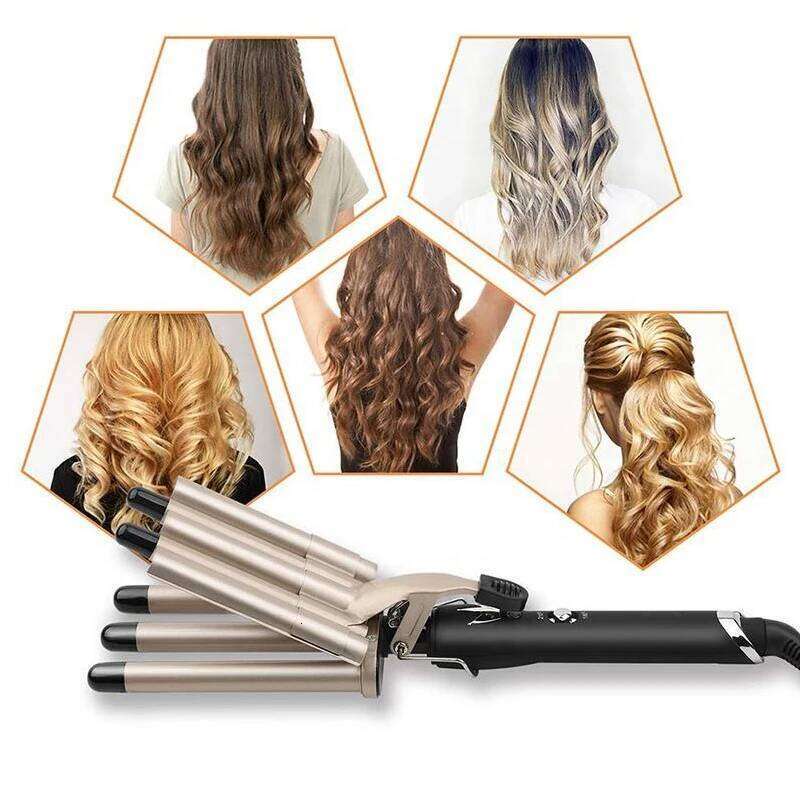 Five Tube Wave Curling Iron Tool Salon And Home Use Ceramic Smart Temperature Control Fast Heating Hair Waver Styling Tools 26Y0306