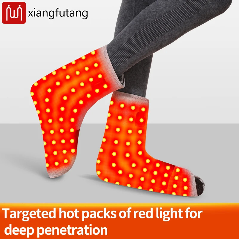 Red Light Heating Foot Protector with Vibration Massage Relieves Stiffness Numbness Fatigue Promotes Foot Relaxation 260304