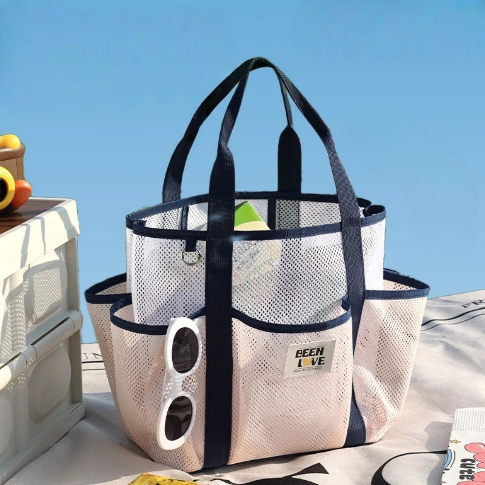 Gym Bag Handheld Beach Bag Large Capacity Travel Swimsuit Storage Bag Portable Tote Swimming Mesh Vacation Storage Bag 260303