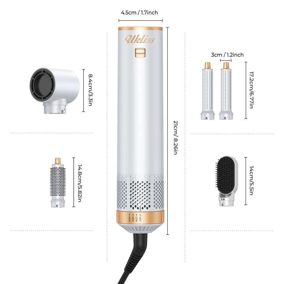 5 in 1 Hot Comb Set Curling Iron Straightener Styling Tool For Professional Hair Dryer Household 26Y0305