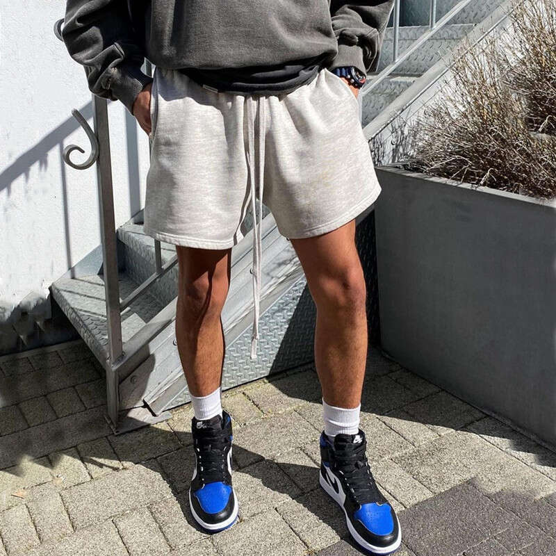 New hip-hop INS trendy loose shorts, cross-border American-style sports shorts for men, casual breathable solid color gym pants