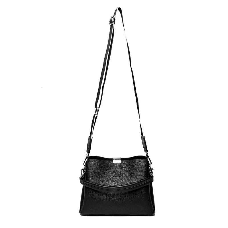 100 cowhide Bag Casual Women Hobos Handbags Bucket Bags New Womens Fashion Handbags Solid Color Leather Shoulder wallet H260306