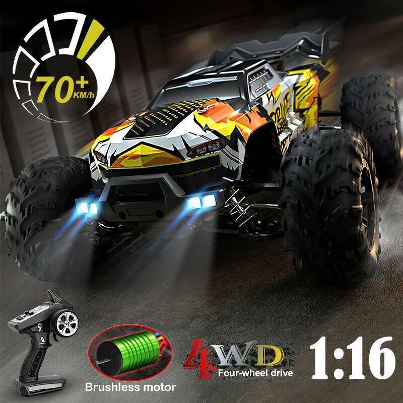 JJRC Q117 RC 1:16 70KM/H or 25KM/H Car LED Headlight Shock-Absorbing Long Endurance With Adapt To All-Terrain 4WD Toys C260305