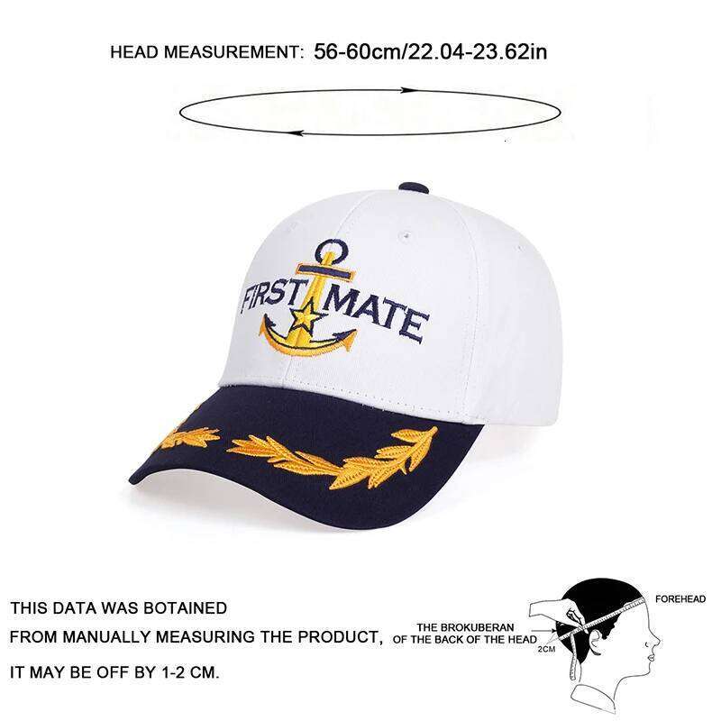 Unisex CAPTAIN/FIRST MATE Embroidery Baseball Caps Spring And Autumn Outdoor Adjustable Casual Hats Sunscreen Hat Y260304