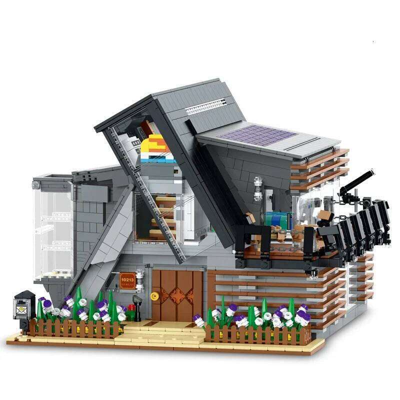 3832Pcs The Lambda House Building Blocks Model MOC Modular City Architecture Bricks Street View Sets Kid Toy for Childrens Gifts Z260306