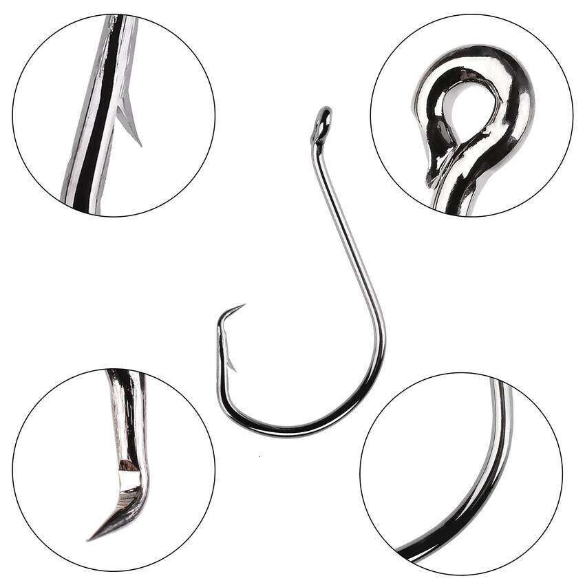 20pcs/box Fishhook Octopus Sea Offset Sport Circle Bait Fishhooks Carp Fishing Accessories 6# -#7/0 Hooks S260305