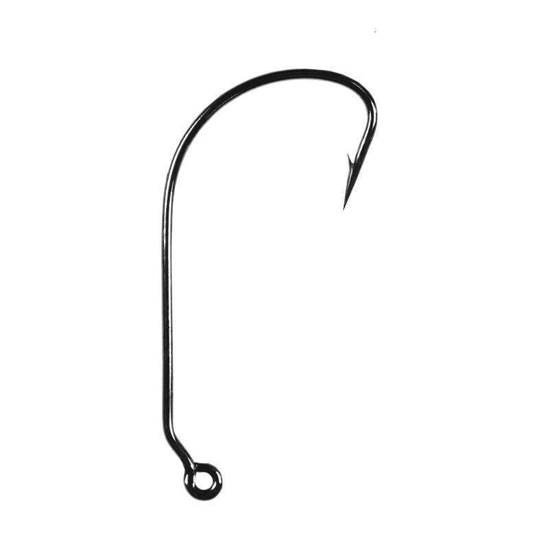 50pc/ Set Carbon Steel Wide Crank Offset Fishhook for Soft Worm Lure Barbed Hook carp Fishing Hooks Tackle Y260305