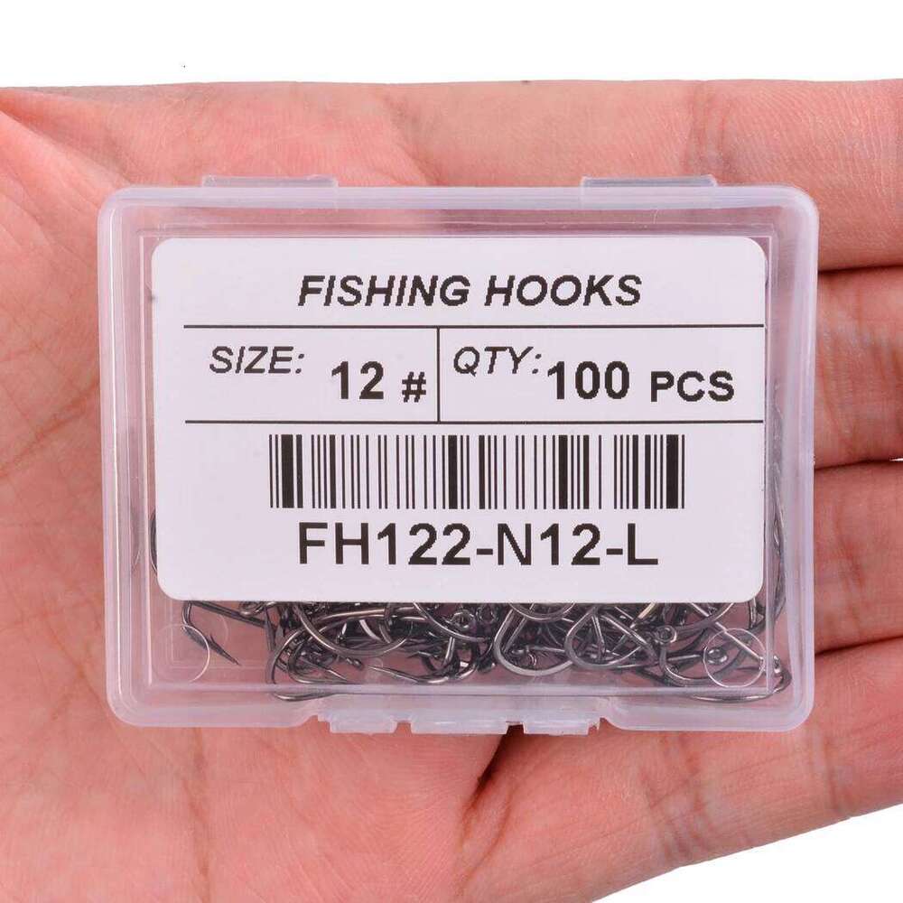 100PCS/ Box IZU Hook Jig Head Fishing Hooks Freshwater Fishhook Carpfishing Pond Carpe Fish Tackle Accessories S260305