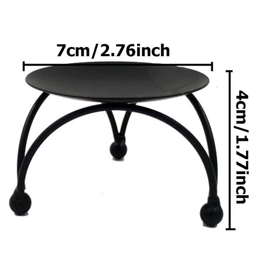 2 Colors Available 7x4cm Metal Candle Holder Atmosphere Making Accessories Round Candlestick Wedding Ornament Home Decoration XJ260305