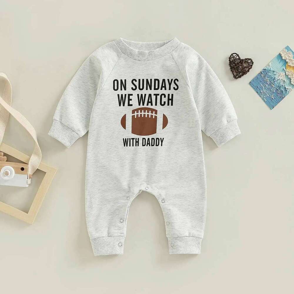 NEW Autumn Infant Baby Girls Boys Spring Jumpsuit Cartoon Letter Print Long Sleeve Full Length Romper Fall Clothes Z260306