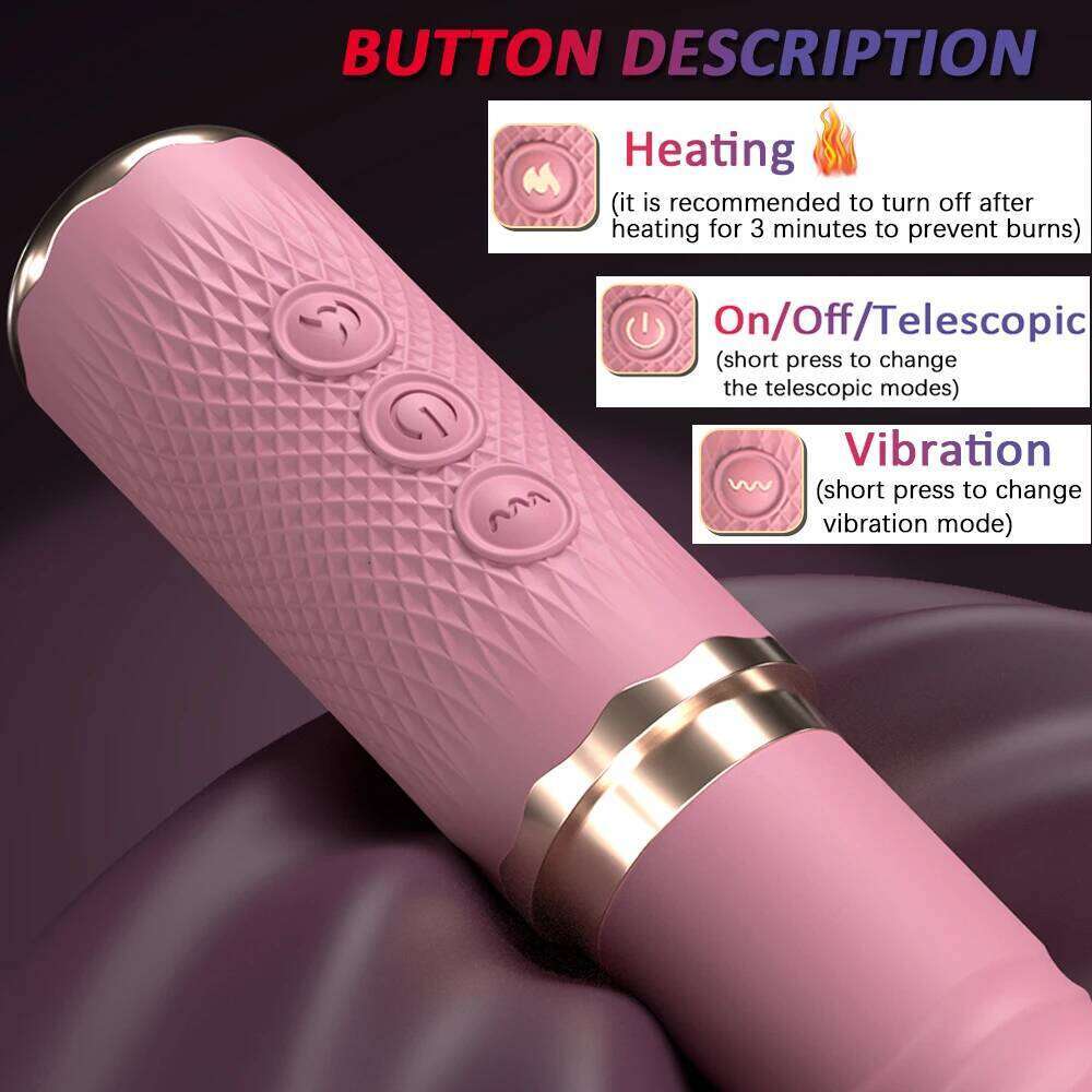Dual motor Realistic Thrusting Dildo With Heating,10 mode Sex Toys Vibrator Clitoral Stimulator For Anal Stimulation W260305
