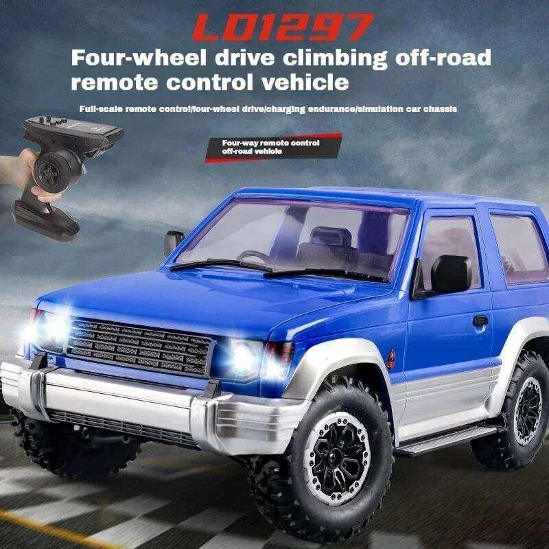 LDRC 1/14 LD1297 RC Remote Controlled With Lighting Variable Speed Car Four Wheel Drive Drift Racing Model Toy Boy Gift C260305