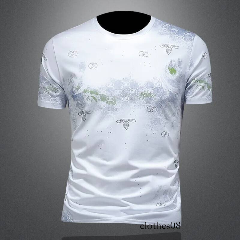 Men T shirt Summer 2026 Men's White Casual round Ne ort Sve T-irt Faionable Polyester Cotton Blend Classic Sle Non-fading