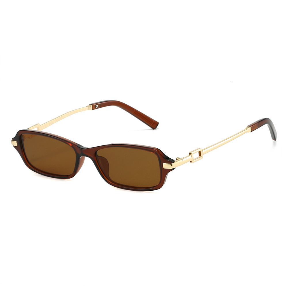 New European and American metal personalized small-frame street style retro high-end square sunglasses