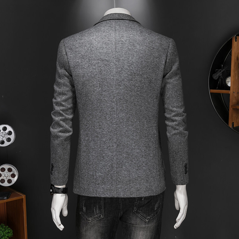 European Collection 2026 Spring and Autumn New Casual Suit Jacket Korean Style Slim Fit Coat Men's Stylish Blazer