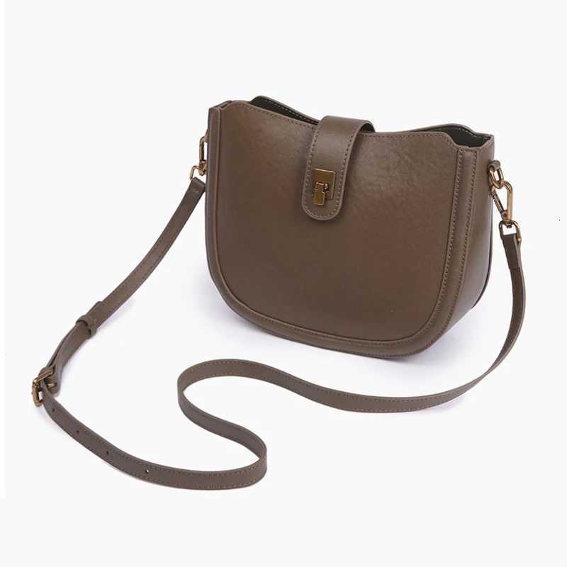 Womens Cowhide Genuine Leather Shoulder Bag Ladies Soft Natural Cow Leather Handbag Female Fashion Design Crossbody Bags H260306