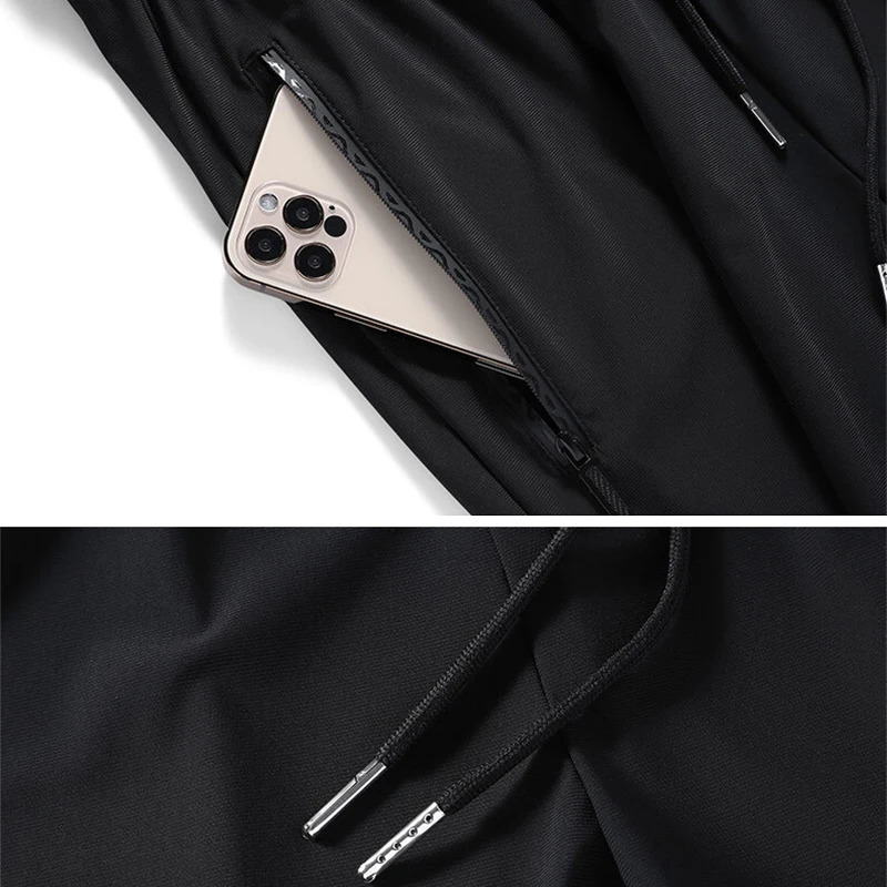 Ice Silk Long Pants For Mens Summer Quick Drying Loose Straight Leg Pants High Elasticity Sports Leggings Casual Pants 260306