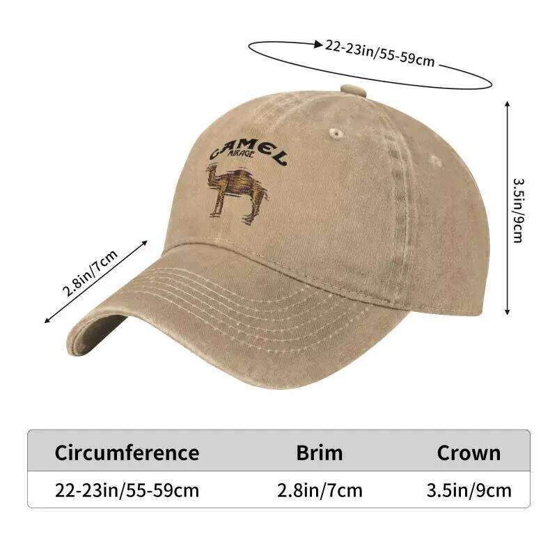 Camel Mirage Band Men Women Baseball Distressed Washed Caps Hat Vintage Outdoor All Seasons Travel Adjustable Fit Sun Cap Y260304