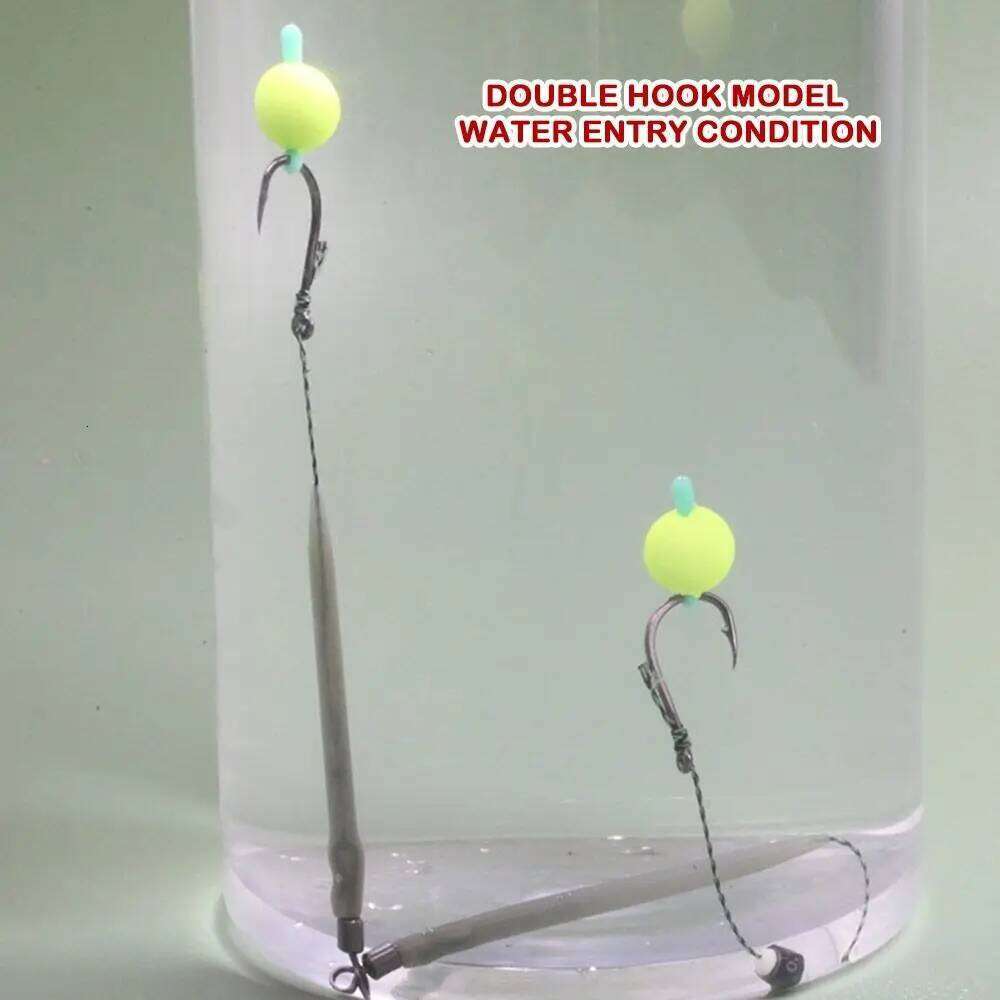 5Pcs Accessories Carp Anti twining Fisnhing line Hair Rig Pipe Fishing Hook Fishhook S260305