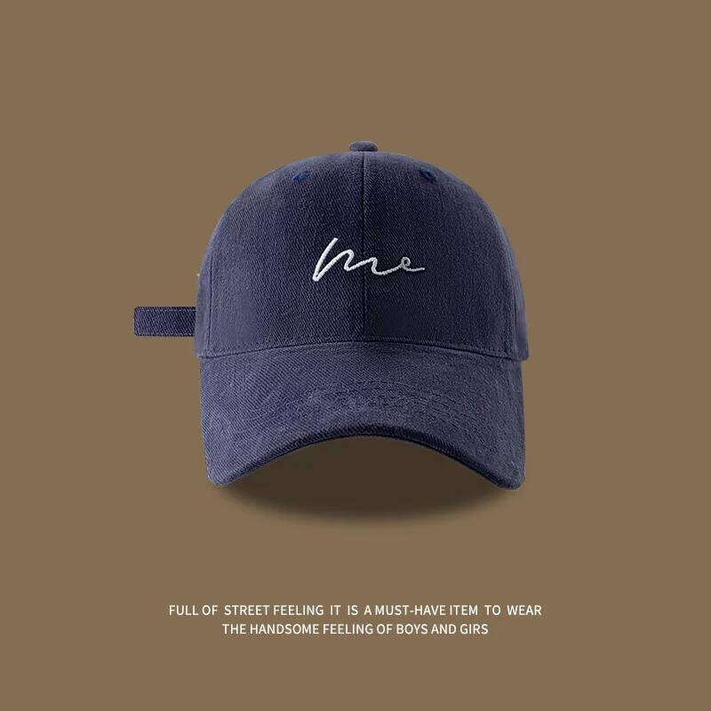 Face recognition hat, children's duckbill cap, men's embroidered letters, simple and versatile, fashionable baseball cap Y260304