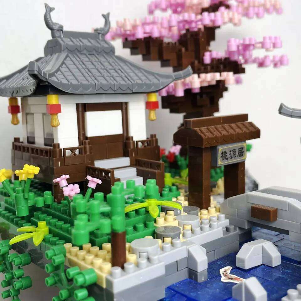 Taohuatan Lake Themed Micro Brick Building Blocks Set Adult Creative Toys Unique Chinese Landscape Model Bricks with LED Light Z260305
