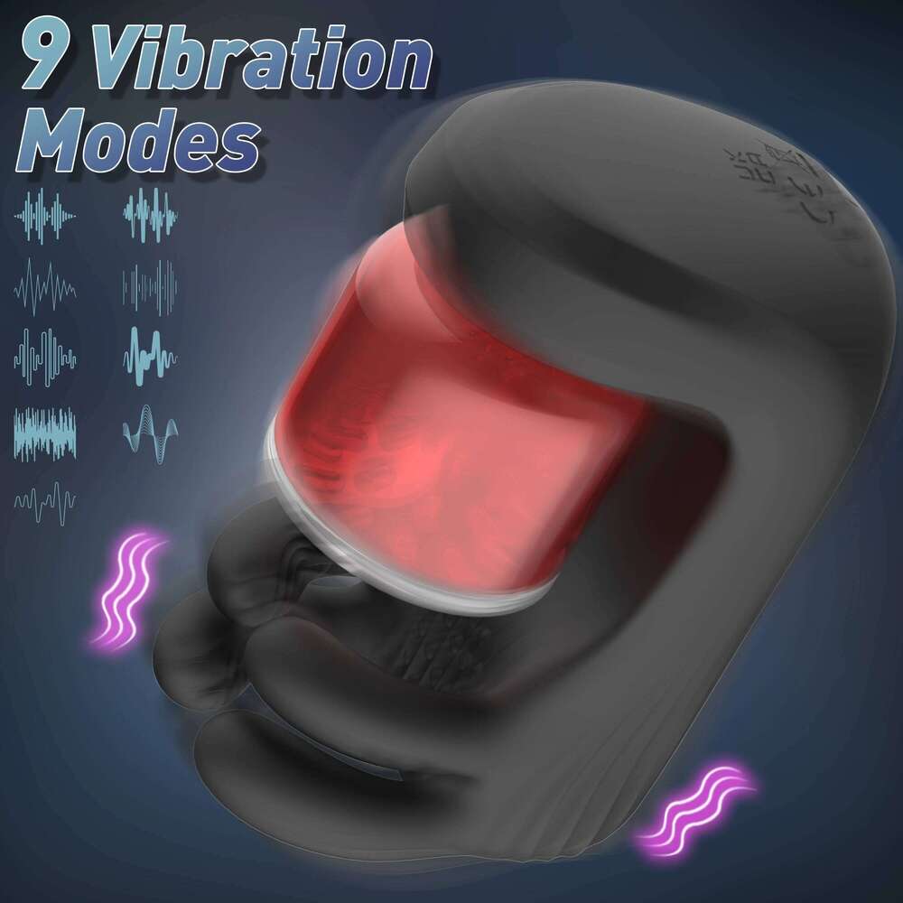 Sex Toy Male Penis Glans Stimulator 9 Vibration Rotation and Suction Modes USB Rechargeable Masturbation Cup Adult Novelty W260305