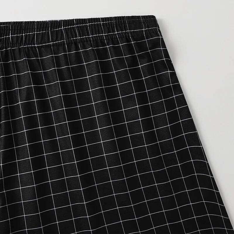4-Piece Set Of Plaid Printed Elderly Aro Pants Casual Loose Men's Boxer Shorts Comfortable And Breathable Underwear