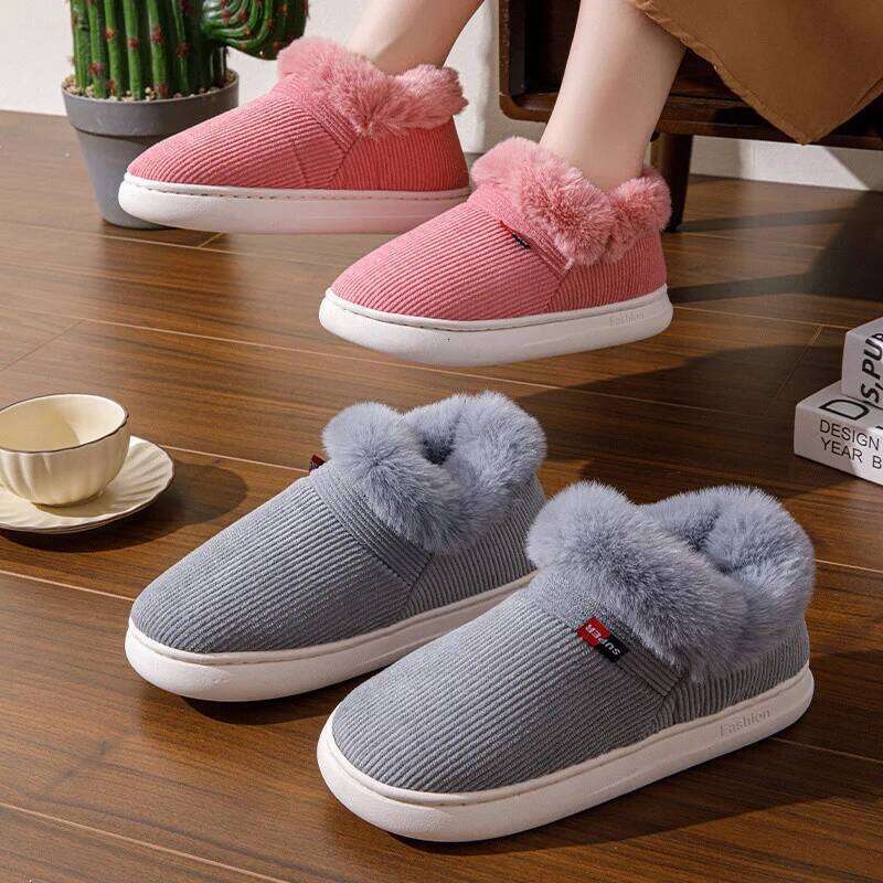 Fashion Women's Winter Slippers Indoor and Outdoor Warmth Anti-slip Comfort Thick Sole Casual Couple Home Shoes Snow Boots