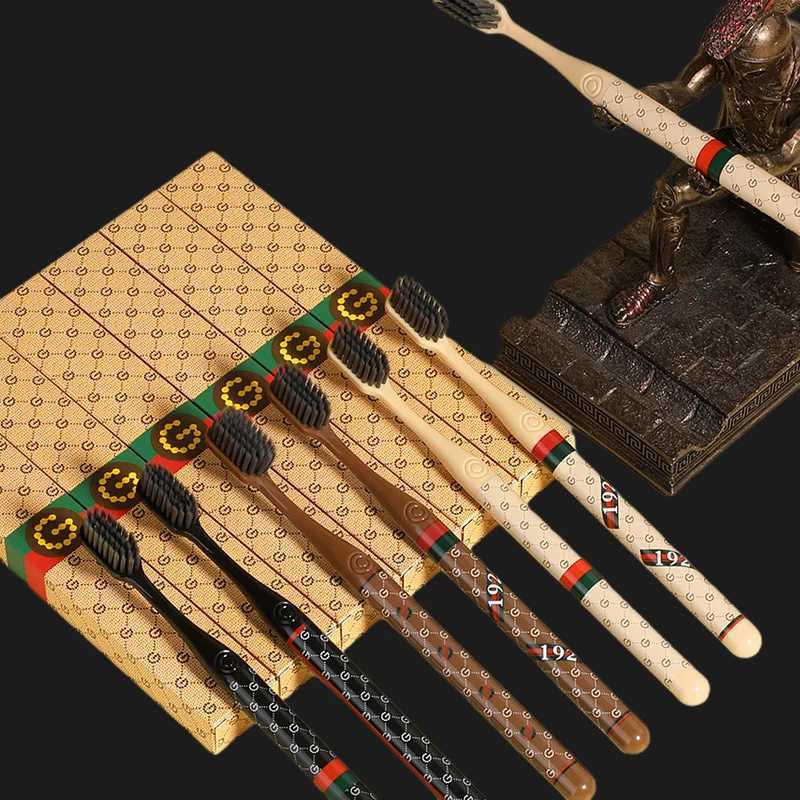 This 6-piece luxury gift box toothbrush set with soft bristles provides deep cleaning, making it portable for travel and ideal for daily home oral car