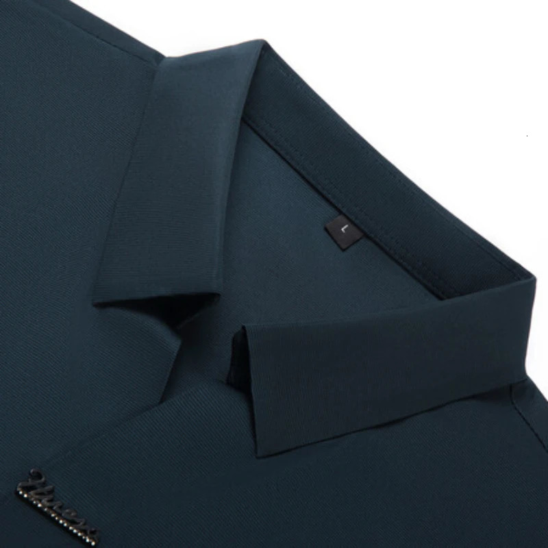 Mens Clothing Summer Polo Shirt Seamless Scissors Collar Golf Short Sleeve Seamless Cool Feeling T-shirt 260304