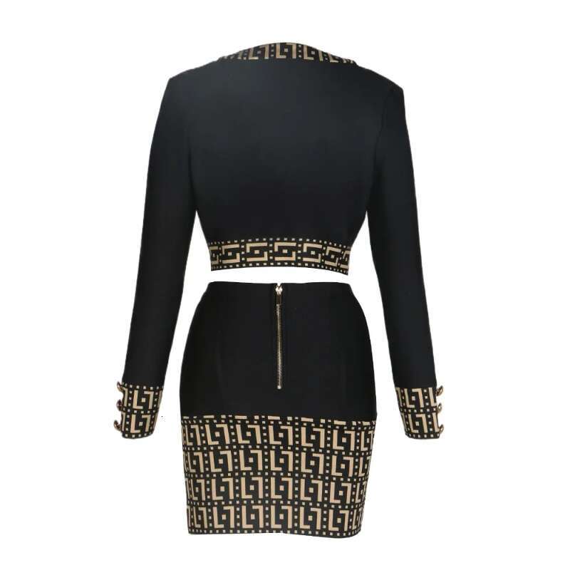 Women's Mini Skirt Set Spring Long Sleeve Button Tight Dress with Coat High Street Style