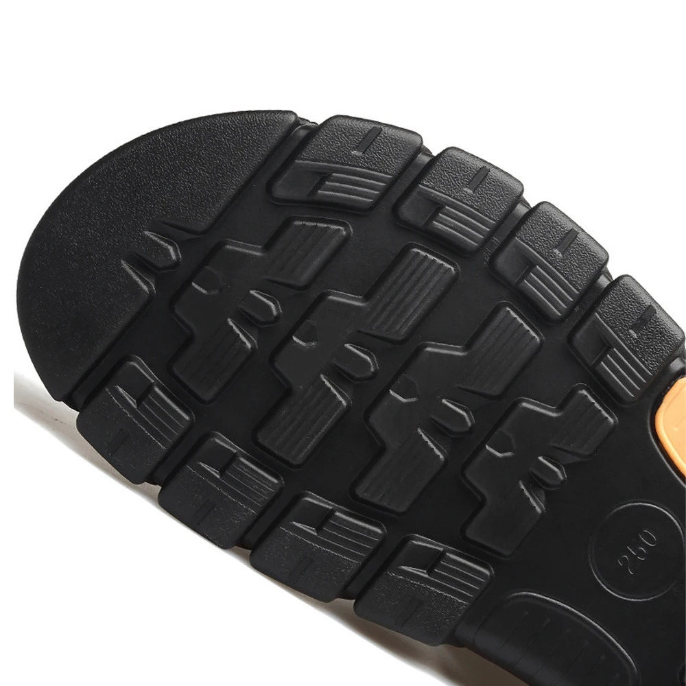 Loveontop Sandals Mens Beach Shoes Cowhide Slippers Outdoor Non-slip Thick-soled Leather Sandals for Me 260304