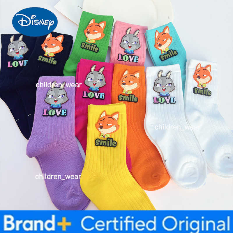 Disney Anime Zootopia Fun Socks Cosplay Judy Fox Nick Childrens Socks Fun Face Patterns Comfortable Breathable Boys and Girl Socks Toy H260306