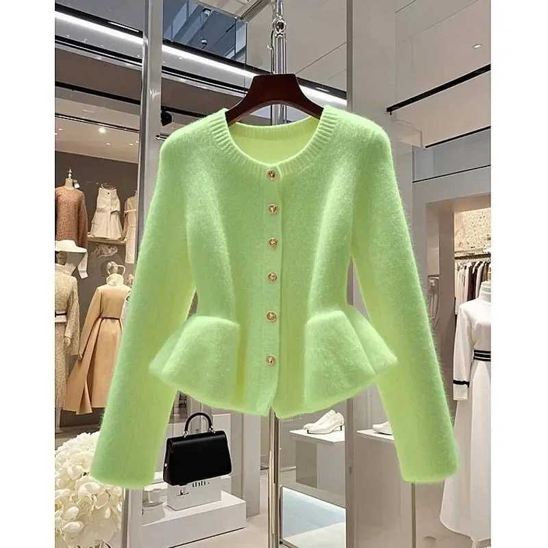 New Sweater Cardigan Women Autumn Winter Womens Temperament Long Sleeve Waist Knitwear JaCKet Female Coat Tops M260306