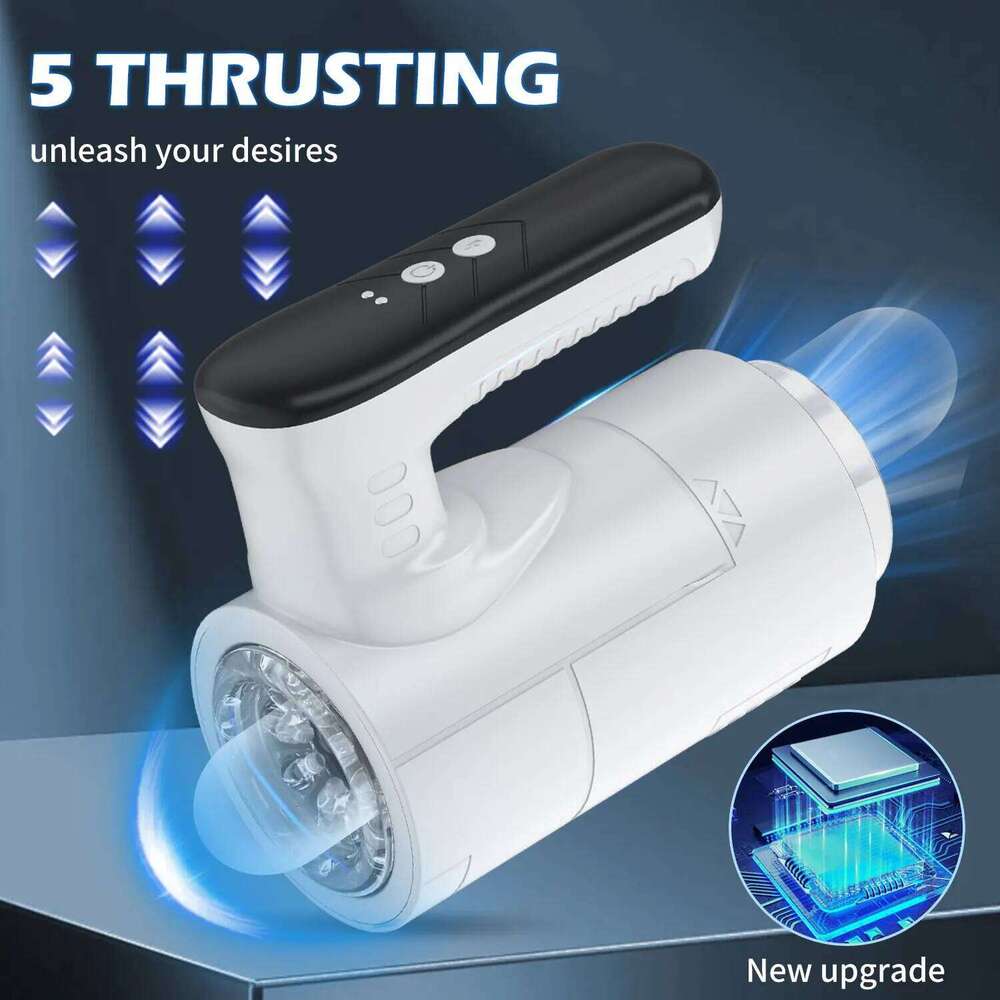 Automatic Male Masturbator Cup with 5 Thrusting Real Oral Vagina Vacuum Suction Vibrator Toys for Men Sex Shop W260305