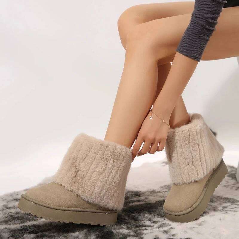 2025 Winter New Warm Snow Casual Shoes Thick soled Women's Fashion Versatile Socks Boots