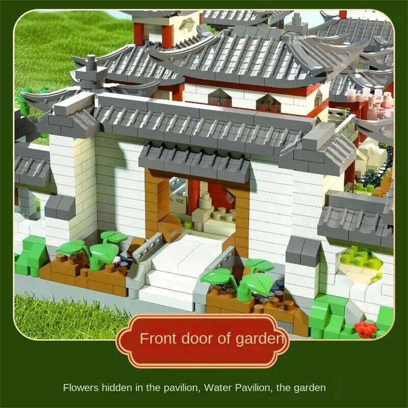 Suzhou Garden puzzle micro particle assembly type ethnic style building block toy Z260305